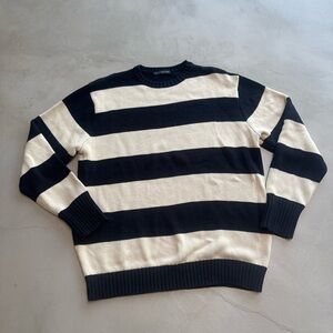 Brandy Melville thick knit cream and navy striped sweater - new condition